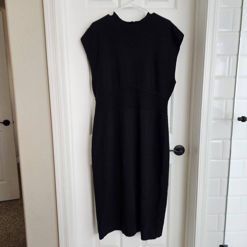 NWT Express Cap Sleeve Ribbed Waist Midi Sweater Dress
